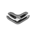 20 Pcs 120 Degree 2 Way Glass Connector Clips, Chrome Shelf Brackets for 3/16” Tempered Glass Retail Display Shelving