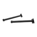 4 Pcs 12" Black Pipeline Shelf Support Faceout – Pipe Style Wall Mounted Retail Fixture for Apparel & Merchandise Displays