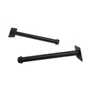 4 Pcs 12" Black Pipeline Shelf Support Faceout – Pipe Style Wall Mounted Retail Fixture for Apparel & Merchandise Displays