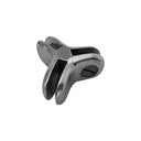 5 Pcs Y-Style 120 Degree 3-Way Glass Connector Clips – Chrome Shelf Brackets for 3/16” Tempered Glass Retail Display Shelving