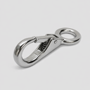 5 Pcs Marine T316 Stainless Steel 3/8" Fixed Eye Snap Hook Key Chain 110 Lbs WLL