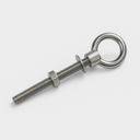 Marine T316 Stainless Steel Fully Threaded 3/8" x 4" Turned Eye Bolt 1,000 Lbs WLL