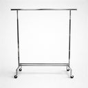 Single Bar Adjustable Clothing Garment Rack Retail Display Hanger with Wheels
