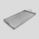 32" x 16" Stainless Steel Double Griddle Plancha Grill Pan, Flat Top Cooking Surface with 4-Sided Wall for Tacos, Meats & Outdoor Cooking