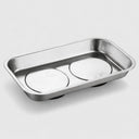Large Stainless Steel Magnetic Parts Tray, Bolts, Screws & Tools Holder Dish for Garage, Workshop & Automotive Repair