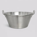 16" Stainless Steel Carnitas Cazo – Portable Flat Surface Cooking Pot for Carnitas, Tacos, Frying & Outdoor Cooking