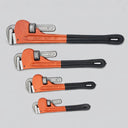 4 Pc Heavy Duty Adjustable Pipe Wrench Set, Plumbing Monkey Wrenches 8", 10", 14", 18", Drop Forged Steel Adjustable Pipe Wrench for Plumbers, Automotive, Home Repair
