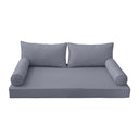 Model-2 5PC Pipe Outdoor Daybed Mattress Bolster Pillow Fitted Sheet Cover Only-Twin Size AD001