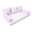 Model-3 6PC Pipe Outdoor Daybed Mattress Bolster Pillow Fitted Sheet Cover Only-Twin-XL Size AD107