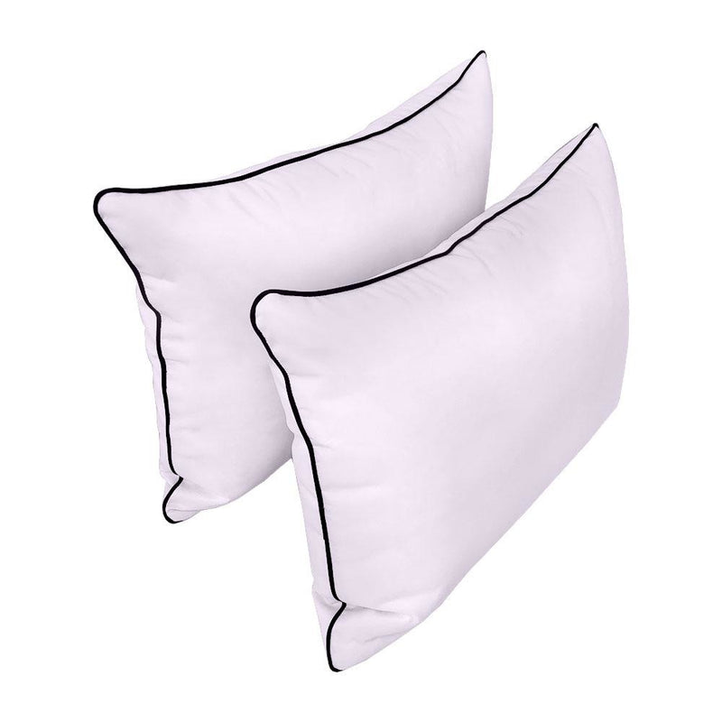 Model-4 AD107 Twin-XL Size 5PC Contrast Pipe Outdoor Daybed Mattress Cushion Bolster Pillow Complete Set