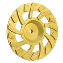 7” Super Turbo Diamond Grinding Cup Wheel, 18 Segment Hard Concrete Grinder Disc, 5/8''-11mm  Arbor