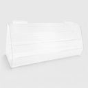 24-1/2” x 6-1/2” x 9” Clear Acrylic Slatwall 3-Tier Bin, Lucite Retail Display Organizer for Store Merchandise, Accessories & Countertop Items