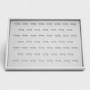 White Faux Leather Ring Tray Display – Holds 46 Rings, 10" x 7.5" Jewelry Display Fixture for Retail & Showcase Use