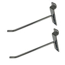 2 Pcs 6” Chrome Slatwall Hook, Retail Display Wire Metal Hanger for Store Wall Merchandising & Panel Fixture