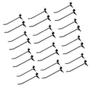 24 Pcs 6” Black Slatwall Hook, Retail Display Wire Metal Hanger for Store Wall Merchandising & Panel Fixture