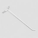 2 Pcs 10” White Slatwall Hook, Retail Display Wire Metal Hanger for Store Wall Merchandising & Panel Fixture