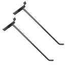 2 Pcs 10” Chrome Slatwall Hook, Retail Display Wire Metal Hanger for Store Wall Merchandising & Panel Fixture
