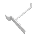 2 Pcs 4” Gloss White Slatwall Hook, Retail Display Wire Metal Hanger for Store Wall Merchandising & Panel Fixture