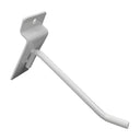 2 Pcs 4” Gloss White Slatwall Hook, Retail Display Wire Metal Hanger for Store Wall Merchandising & Panel Fixture