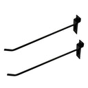 24 Pcs 10” Black Slatwall Hook, Retail Display Wire Metal Hanger for Store Wall Merchandising & Panel Fixture