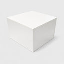 White 18” x 18” x 12” Cube Pedestal Display, Knockdown Retail Base Fixture for Store, Boutique & Showroom Merchandising