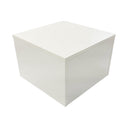 White 18” x 18” x 12” Cube Pedestal Display, Knockdown Retail Base Fixture for Store, Boutique & Showroom Merchandising