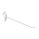 2 Pcs 8” White Slatwall Hook, Retail Display Wire Metal Hanger for Store Wall Merchandising & Panel Fixture