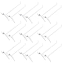 24 Pcs 8” White Slatwall Hook, Retail Display Wire Metal Hanger for Store Wall Merchandising & Panel Fixture