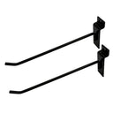 2 Pcs 8” Black Slatwall Hook, Retail Display Wire Metal Hanger for Store Wall Merchandising & Panel Fixture