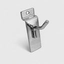 25 Pcs 1” Chrome Slatwall Hook, Retail Display Wire Metal Hanger for Store Wall Merchandising & Panel Fixture