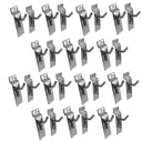 25 Pcs 1” Chrome Slatwall Hook, Retail Display Wire Metal Hanger for Store Wall Merchandising & Panel Fixture