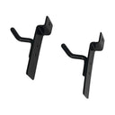 2 Pcs 1” Black Slatwall Hook, Retail Display Wire Metal Hanger for Store Wall Merchandising & Panel Fixture