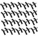 50 Pcs 1” Black Slatwall Hook, Retail Display Wire Metal Hanger for Store Wall Merchandising & Panel Fixture