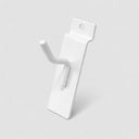 25 Pcs 1” White Slatwall Hook, Retail Display Wire Metal Hanger for Store Wall Merchandising & Panel Fixture