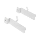 50 Pcs 1” White Slatwall Hook, Retail Display Wire Metal Hanger for Store Wall Merchandising & Panel Fixture