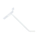 2 Pcs 6” White Slatwall Hook, Retail Display Wire Metal Hanger for Store Wall Merchandising & Panel Fixture