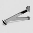 2 Pcs 12” Slatwall Reinforced Hangbar Bracket Rectangular & Square Tube Metal Hanger Support for Retail Clothing Rack & Store Display Fixture