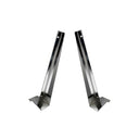 11” Chrome Slatwall Wood Shelf Bracket Set, Left & Right Metal Hangers for Retail Store Wall Display & Merchandising Fixture