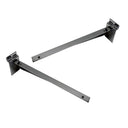 11” Chrome Slatwall Wood Shelf Bracket Set, Left & Right Metal Hangers for Retail Store Wall Display & Merchandising Fixture