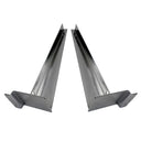 11” Chrome Slatwall Wood Shelf Bracket Set, Left & Right Metal Hangers for Retail Store Wall Display & Merchandising Fixture