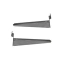 11” Chrome Slatwall Wood Shelf Bracket Set, Left & Right Metal Hangers for Retail Store Wall Display & Merchandising Fixture