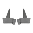 11” Chrome Slatwall Wood Shelf Bracket Set, Left & Right Metal Hangers for Retail Store Wall Display & Merchandising Fixture