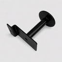 10 Pcs 3” Black Single Garment Hook, Slatwall Fitting Display Hanger with Disc End, Metal Retail Store Fixture