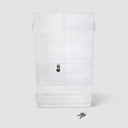 11''L x 4-1/2''W x 4-3/4''H Clear Acrylic Locking Display Case, Vertical Countertop Security Cabinet with Fixed Shelf for Retail & Collectibles