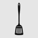 12" Black Nylon Slotted Spatula, Heat Resistant Turner with Stainless Steel Handle, Nonstick Safe Kitchen Cooking Utensi