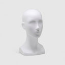 13" H Matte White Fiberglass Female Mannequin Head, Retail Display Fixture for Wigs, Hats, Jewelry & Accessories