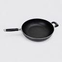 12-1/2" Aluminum Nonstick Wok Frying Pan, Deep Skillet Egg Pan with Side Handle, Even Heating Cookware for Everyday Cooking