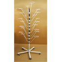 White 10 Layer Revolving Hat Display Rack, 20 Hat Rotating Floor Stand, Retail Display Coat & Cap Hanger Fixture