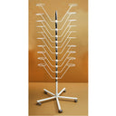 White 10 Layer Revolving Hat Display Rack, 20 Hat Rotating Floor Stand, Retail Display Coat & Cap Hanger Fixture