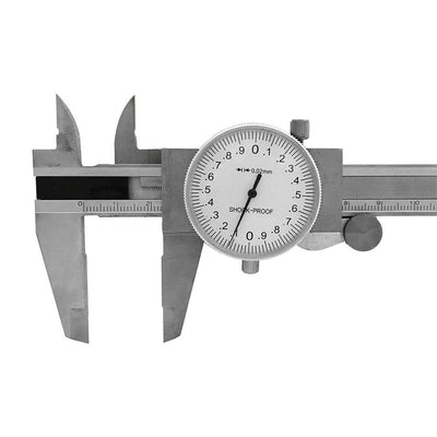 Stainless Steel Metric Dial Caliper 150mm/ 0.02mm Precision Graduation Shockproof